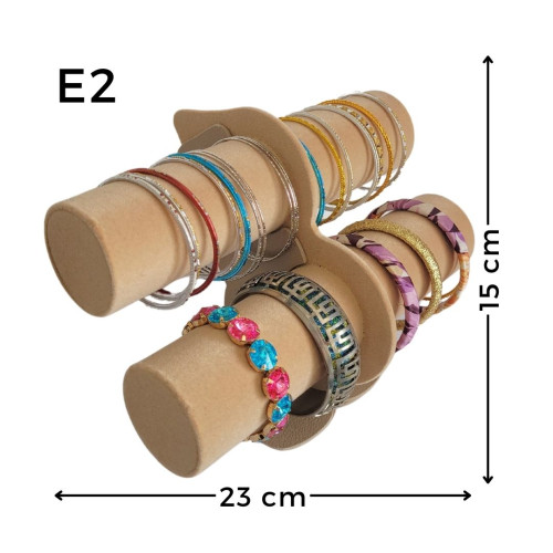 Expositor de Pulseira Duplo de Veludo 